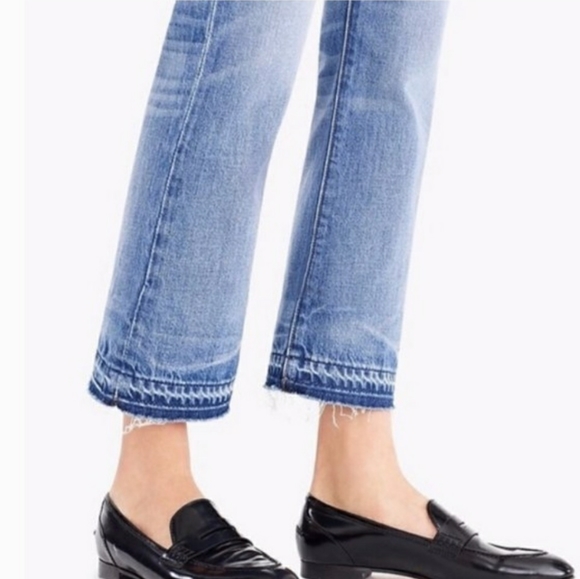 J Crew Point Sur Kick Out Crop Jeans NEW WIT - Picture 4 of 6
